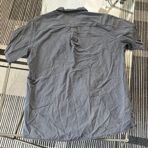 Brixton Blue/Grey Short Sleeve Single Pocket Button Up - Picture 5 of 6